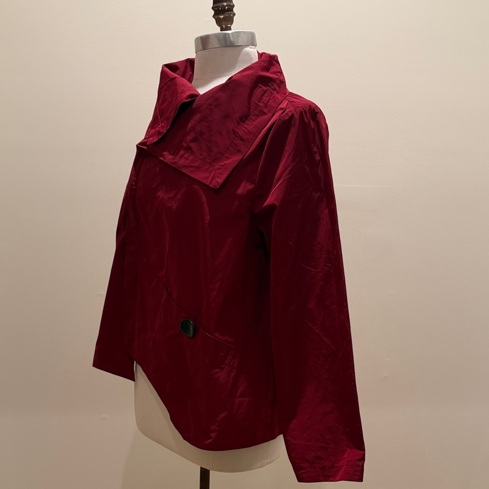 Liv by Habitat Burgundy Asymmetrical Jacket - Picture 2 of 6